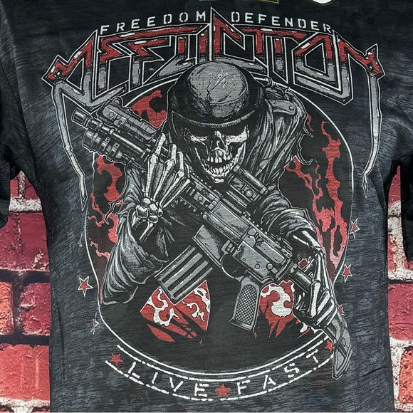 Affliction Men's Short Sleeve Skull Graphic T-shirt- Size: L/XL/3XL - NWT - Picture 3 of 11